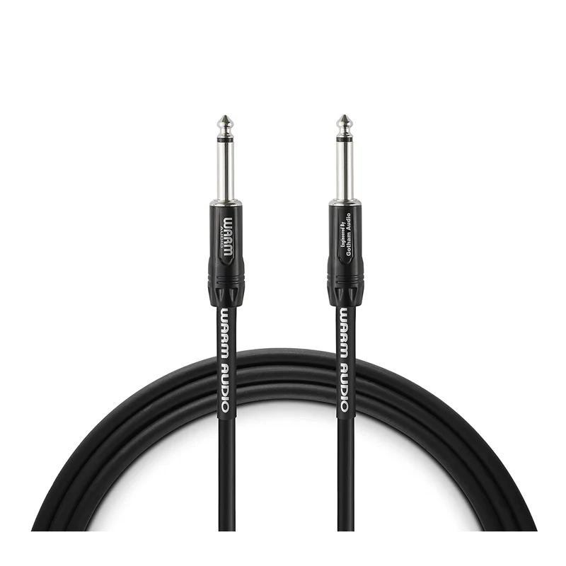 Warm Audio¬†Pro-TS-5' Pro Series Straight to Straight Instrument Cable - 5-foot, Black/Silver