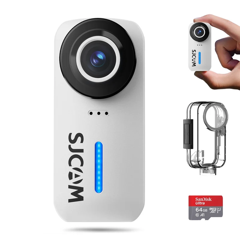 SJCAM C110+ 4K30FPS Action Camera Ultra HD with EIS, 170 Degree Wide Angle 98FT Waterproof CameraÔºåHelmet Camera with Mount Kits, 32G SD Card