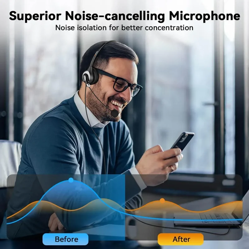 Wantek® h600 Single-Ear USB Headset with Mic