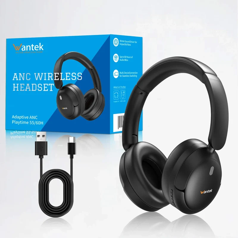 Wantek® T3 ANC Over-Ear Bluetooth Headphones