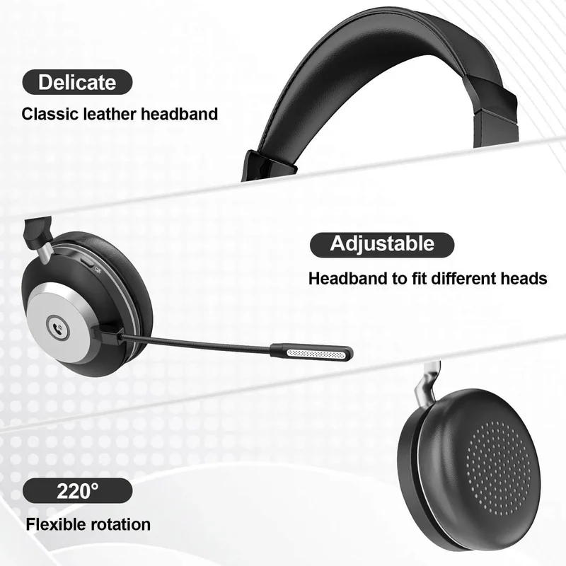 Wantek® WK882BT Noise Canceling Bluetooth Headset for Work