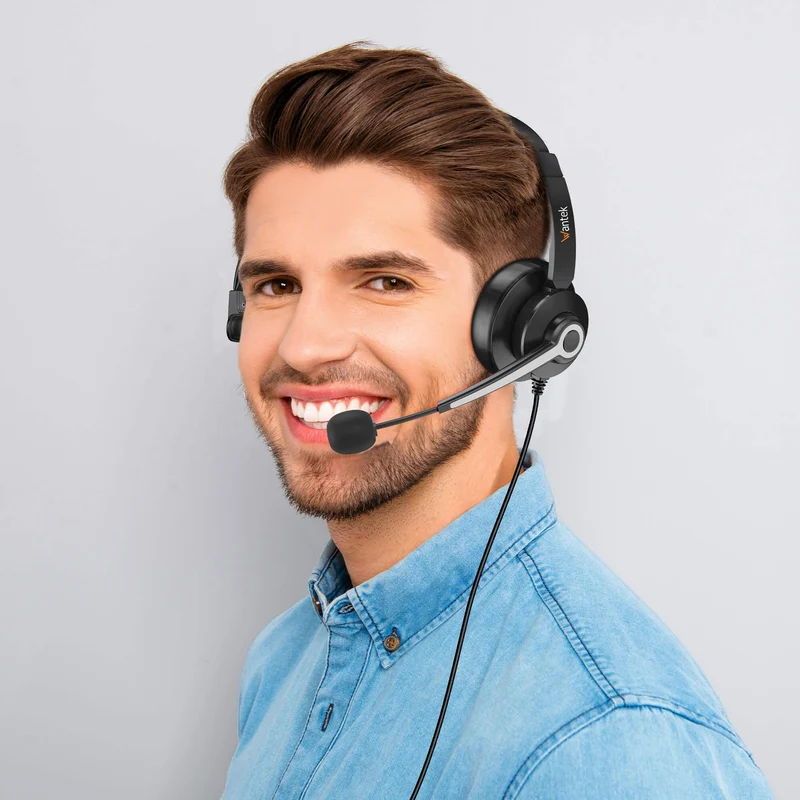 Wantek® h783 mono 3-in-1 USB Headsets with Microphone