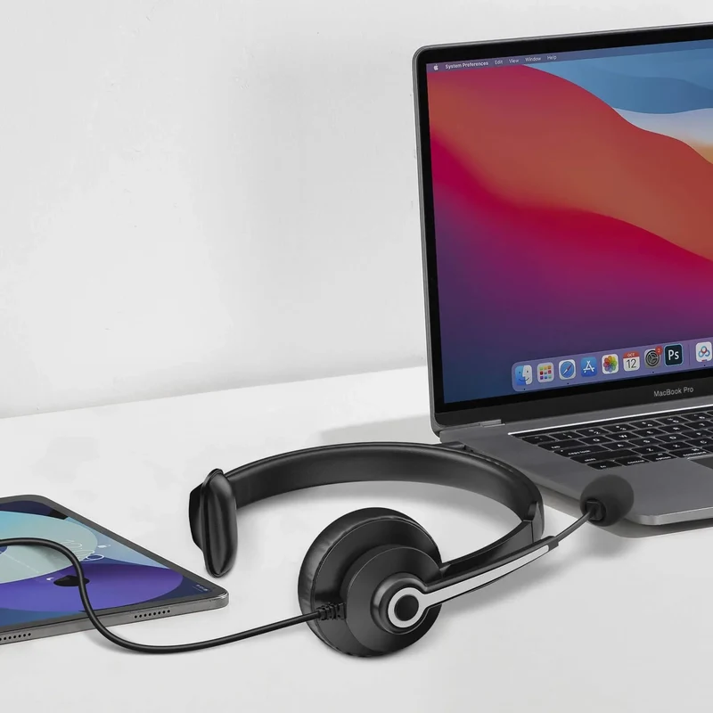 Wantek® h783 mono 3-in-1 USB Headsets with Microphone