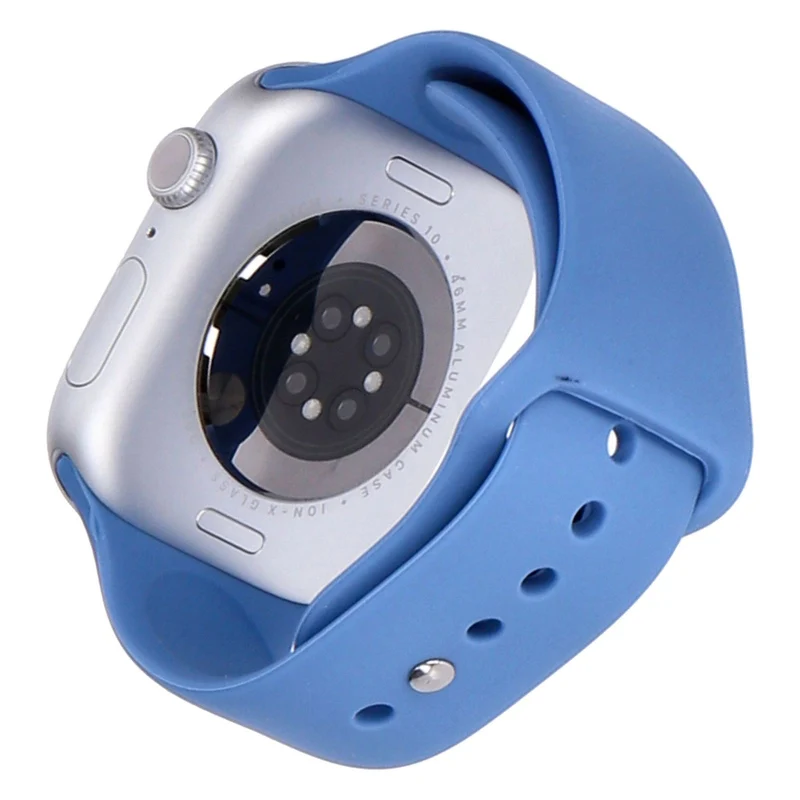 Apple Watch Series 10 46mm GPS Silber S/M Aluminiumgehäuse, Sportarmband Denim