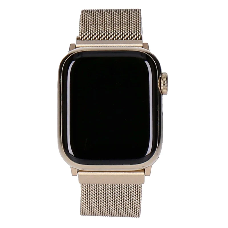 Apple Watch Series 9 41mm GPS + 4G Gold Edelstahlgehäuse mit Milanaise Armband Gold