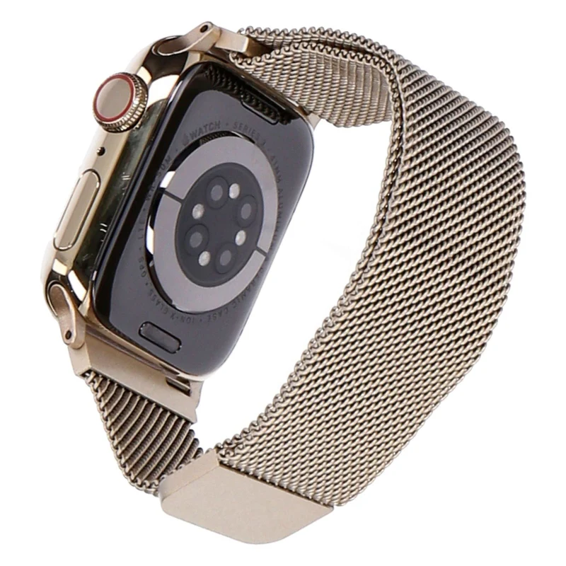 Apple Watch Series 9 41mm GPS + 4G Gold Edelstahlgehäuse mit Milanaise Armband Gold