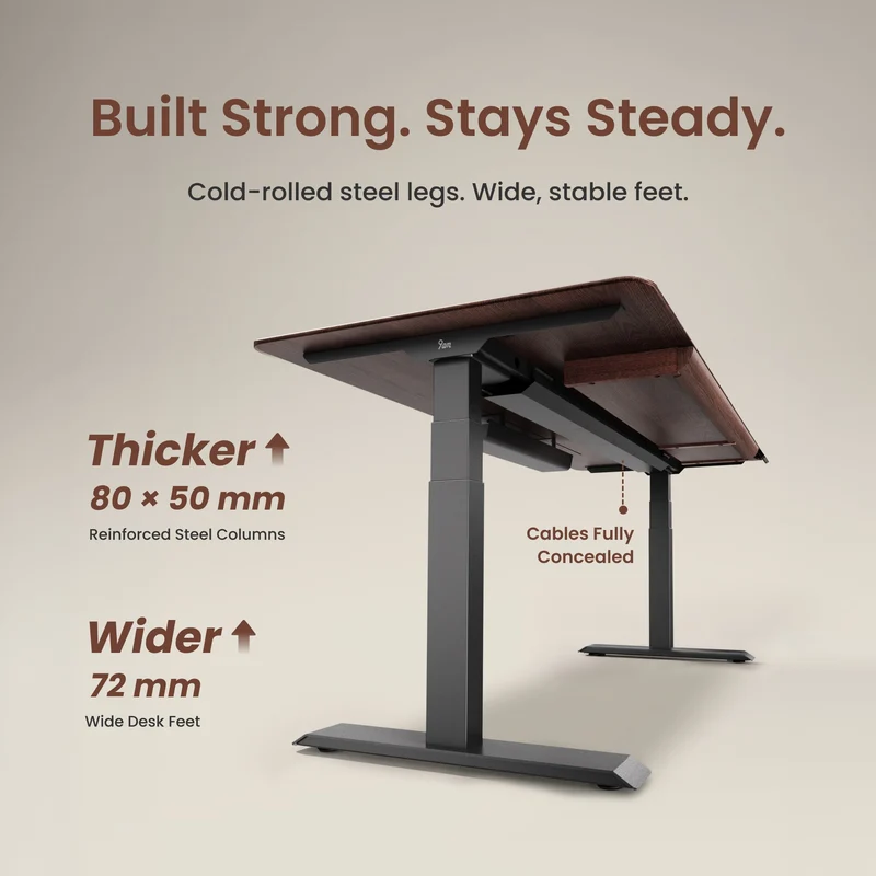 9am HOME Pesk Pro Hardwood Home Office Electric Standing Desk - (American Walnut Top)(1200*750mm)