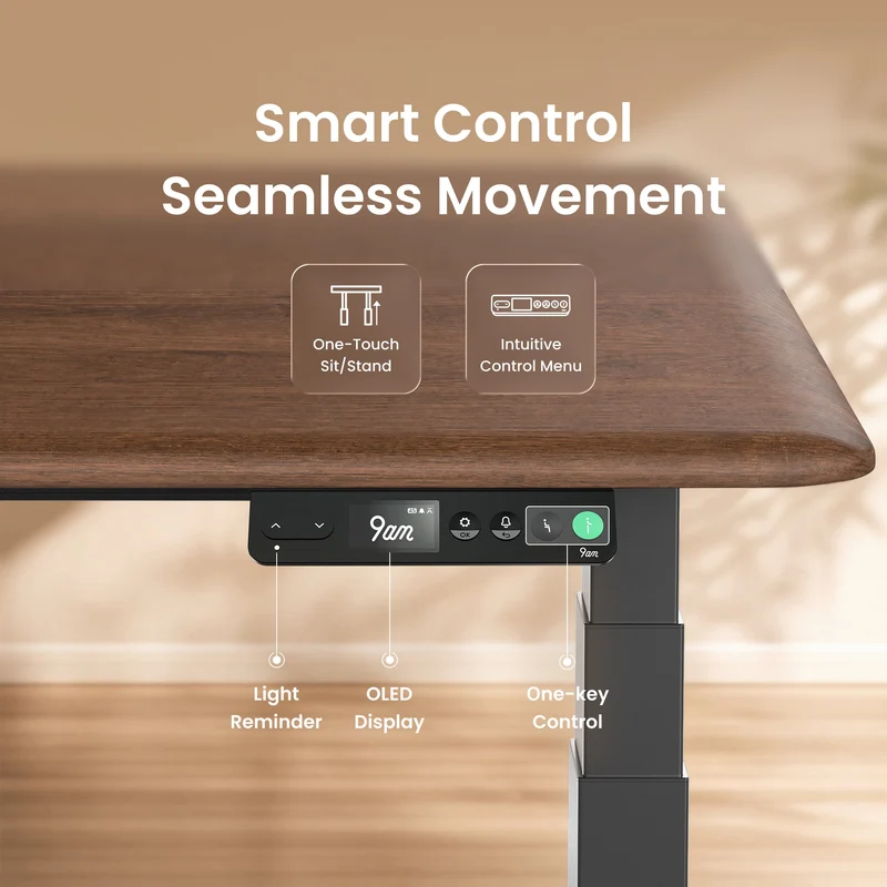 9am HOME Pesk Pro Hardwood Home Office Electric Standing Desk - (American Ash Top)(1800*750mm)