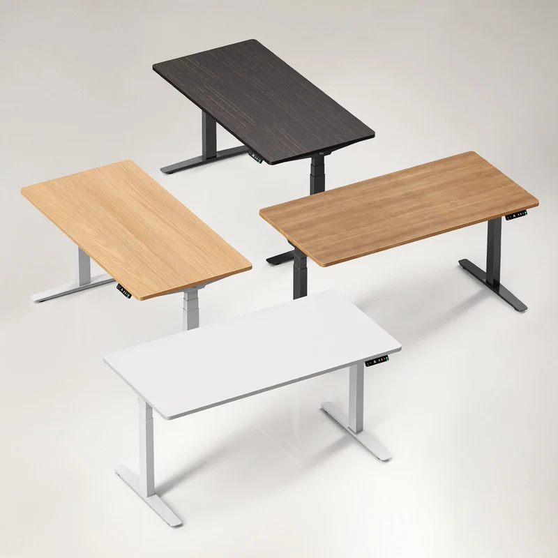 9am HOME Pesk Dual Motors Melamine Home Office Electric Standing Desk - (Dark Oak Top)(1500*750mm)