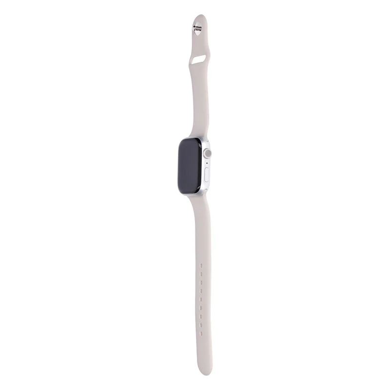 Apple Watch Series 9 45mm GPS Silber Aluminiumgehäuse mit Sportarmband Polarstern M/L
