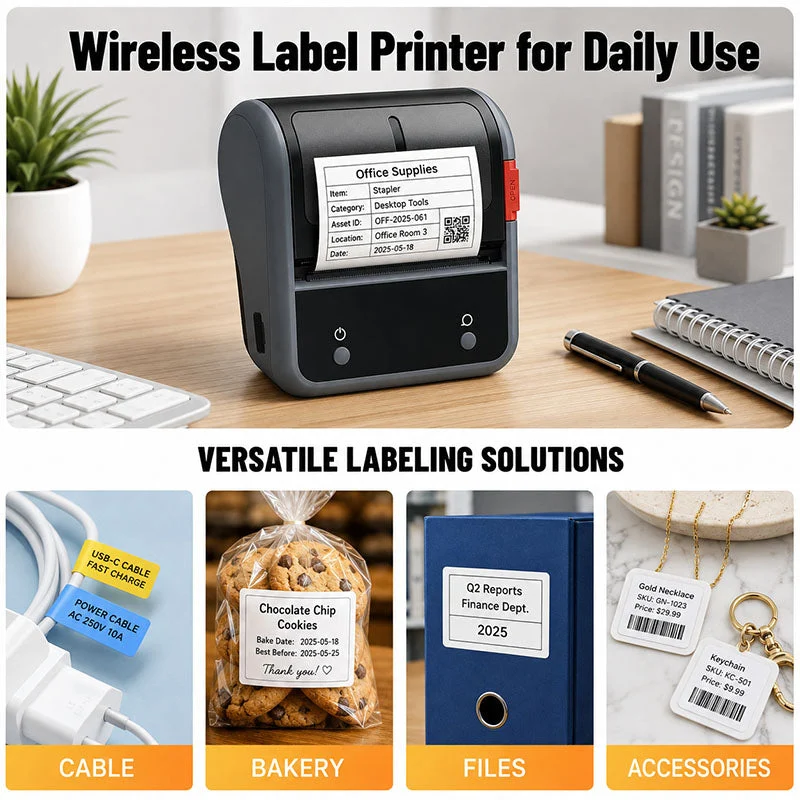 NIIMBOT B3S Label Printer Connect with Mobile and PC