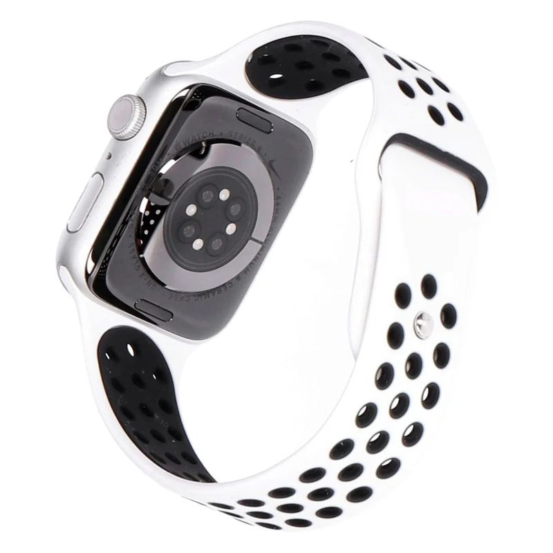 Apple Watch Series 6 Nike GPS 44mm Silber Aluminiumgehäuse mit Sportarmband Platinum/Schwarz