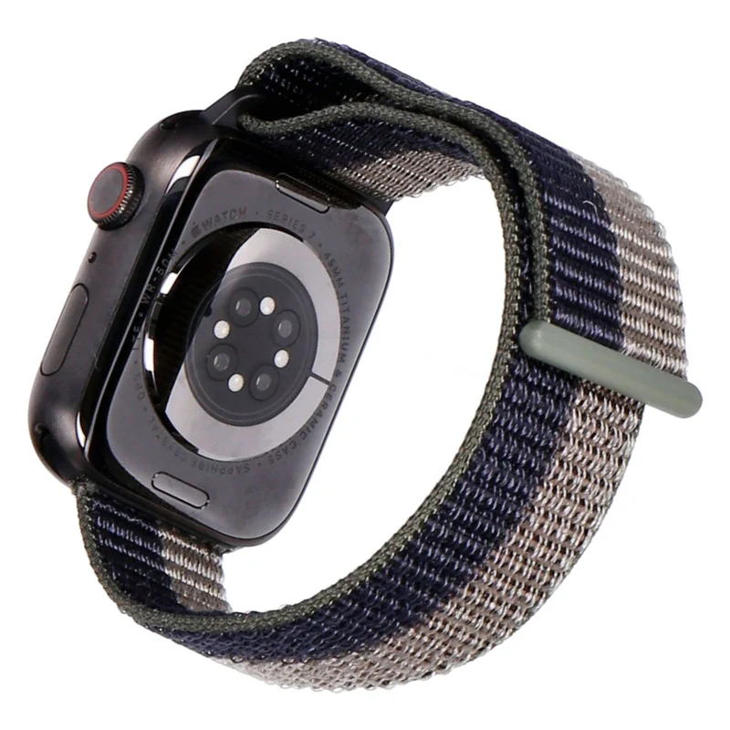 Apple Watch Series 7 45mm GPS + 4G Titan Schwarz Titangehäuse mit Sport Loop Tornado/Grau