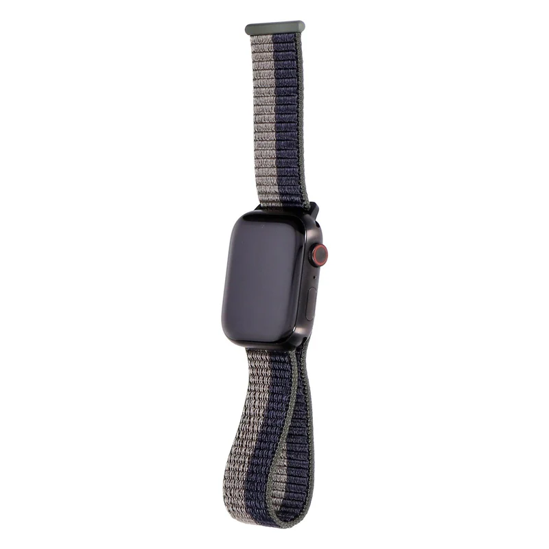 Apple Watch Series 7 45mm GPS + 4G Titan Schwarz Titangehäuse mit Sport Loop Tornado/Grau