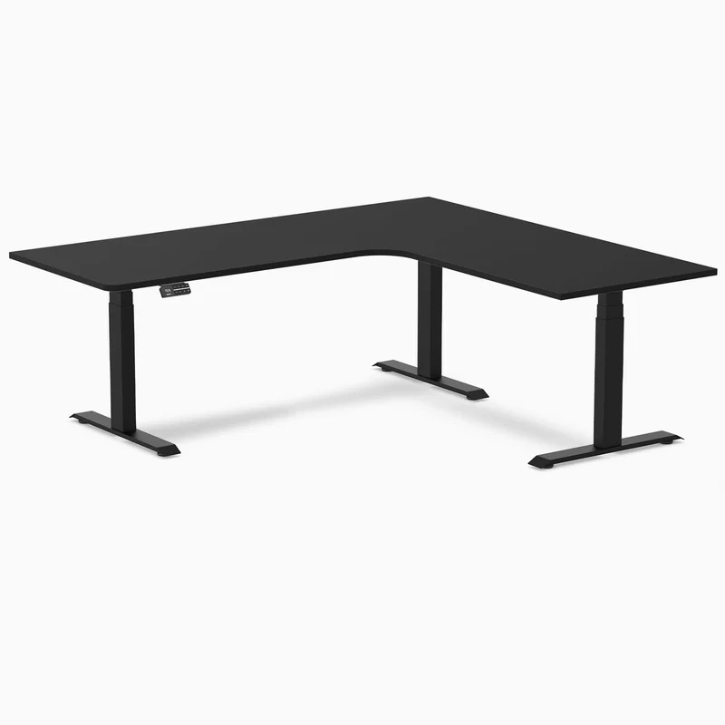 Desky Sigma L-Shape Gaming Desk Left Return 200 cm Matte Black Frame