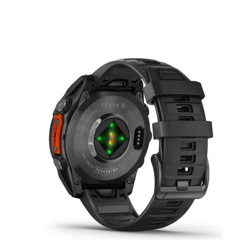 Garmin Fenix 8 3,56 cm (1.4) AMOLED 47 mm Digital 454 x 454 Pixel Touchscreen Schwarz WLAN GPS