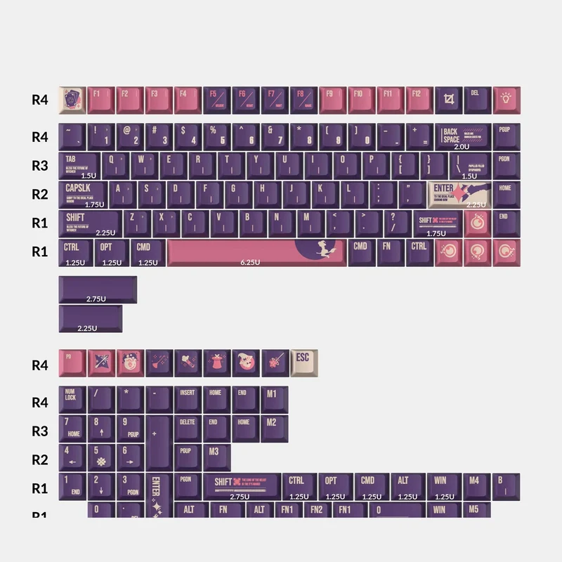 Keychron Cherry Profile Dye-Sub PBT Full Keycap Set (Lunar Witch)