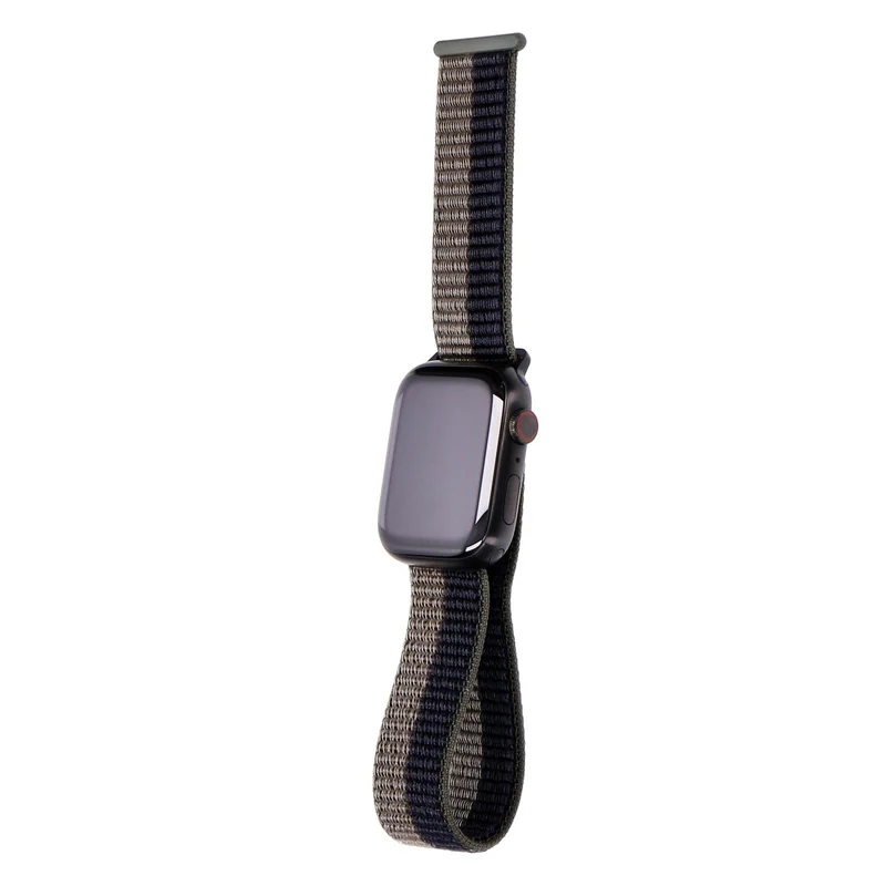 Apple Watch Series 7 45mm GPS + 4G Titan Schwarz Titangehäuse mit Sport Loop Tornado/Grau