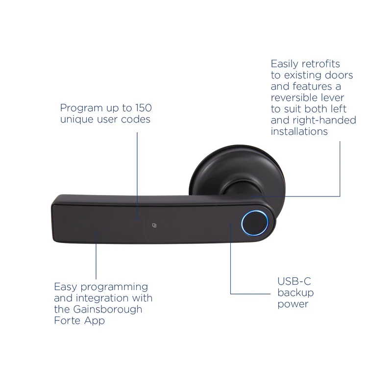 Gainsborough Mode Smart Lever (Graphite)