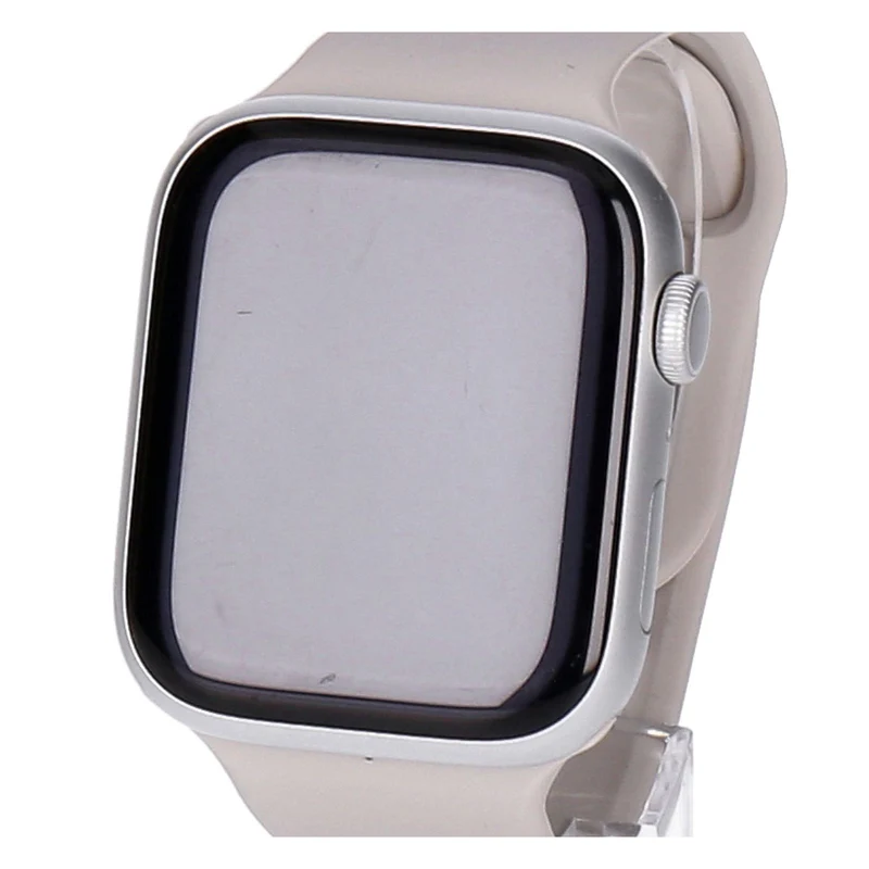 Apple Watch Series 9 45mm GPS Silber Aluminiumgehäuse mit Sportarmband Polarstern M/L