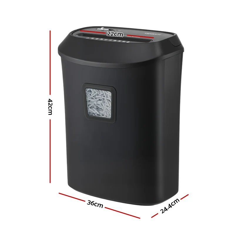 DEVANTI 25L Paper Shredder 14 Sheet P4 Cross Cut for Home Office