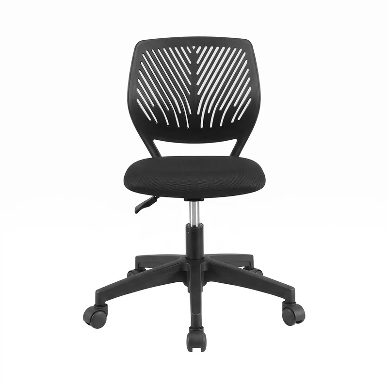 Artiss Ergonomic Office Chair Armless Study Chair Height Adjustable Black