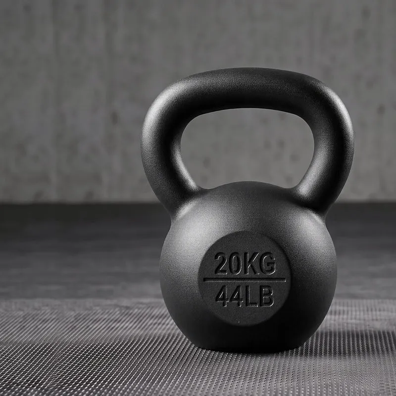 Everfit 20kg Cast Iron Kettlebell Powder Coating Flat Bottom Home Gym