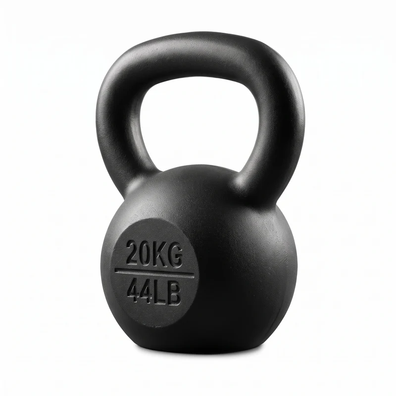 Everfit 20kg Cast Iron Kettlebell Powder Coating Flat Bottom Home Gym