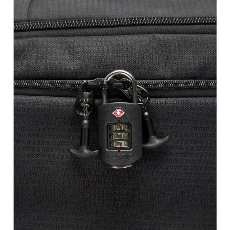 Pacsafe Prosafe 1000 TSA Combination Lock With Steel Cable and Storage Pouch Black