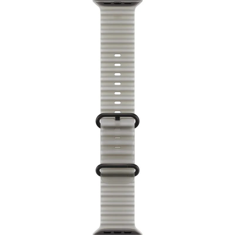 Apple Watch 49mm Translucent [Grey] Ocean Band [Black Titanium Finish]