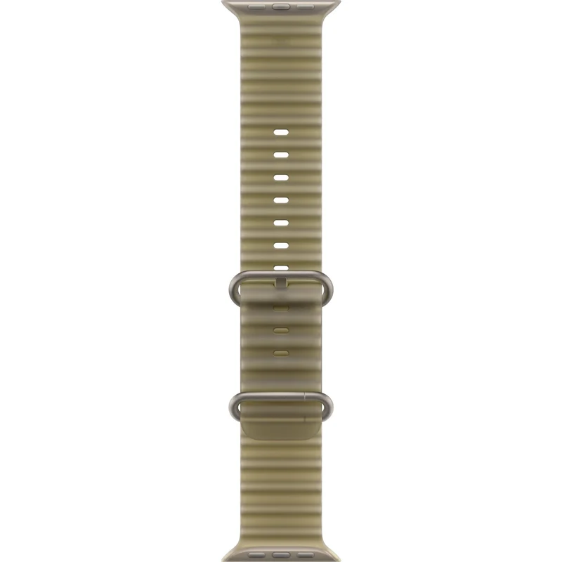 Apple Watch 49mm Translucent [Kelp] Ocean Band [Natural Titanium Finish]