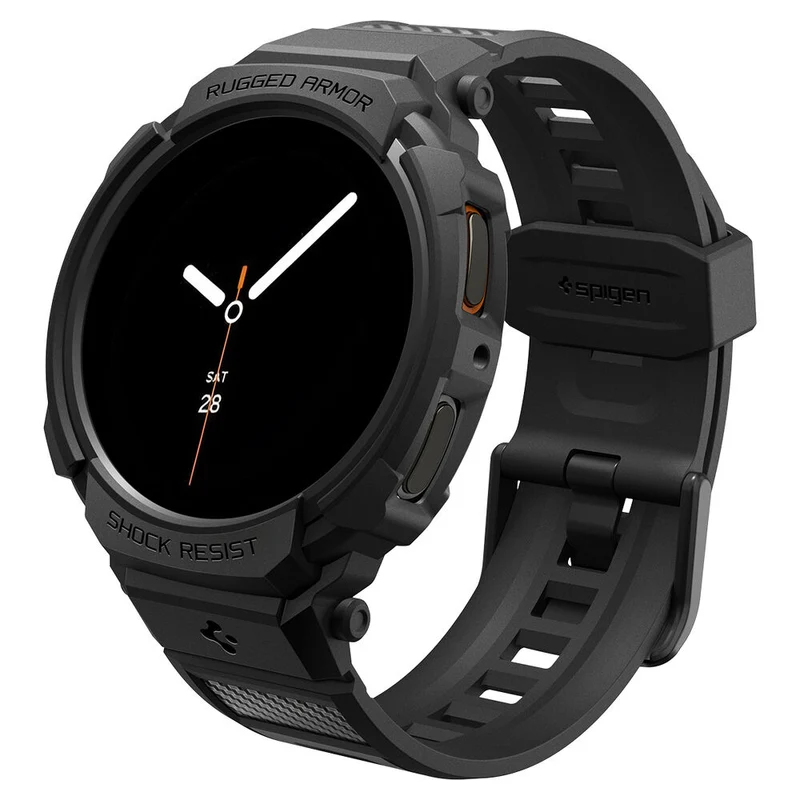 Spigen Galaxy Watch 9 / 8 40mm Rugged Armor Pro Band Case (Black) (Black)
