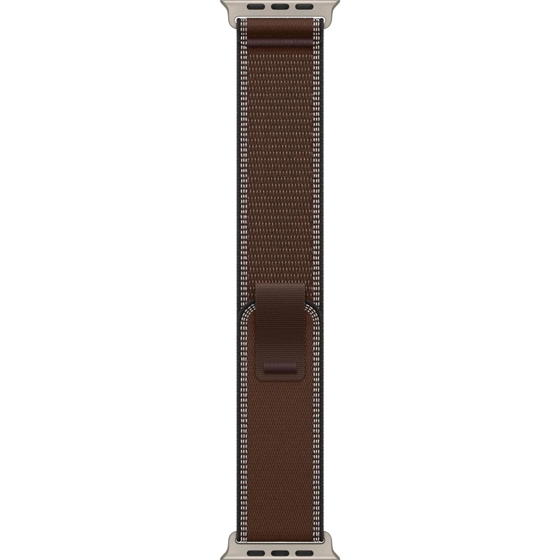 Apple Watch 49mm [Dark Umber] Trail Loop [S/M] [Natural Titanium Finish]