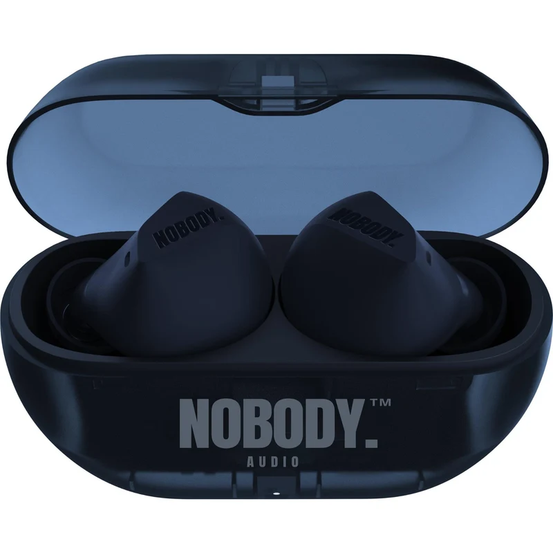 NOBODY VP4 GymBuds ANC Premium Earbuds With Call Clarity & Gripskin Fit (Navy Blue)