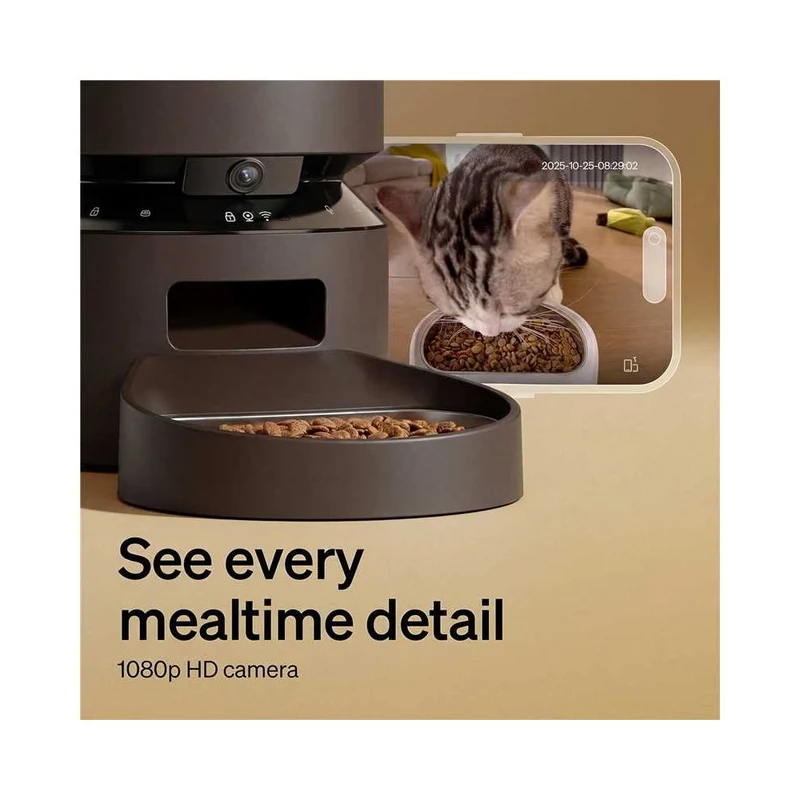 Petlibro Granary Smart Pet Feeder Camera 5L WiFi Coffee