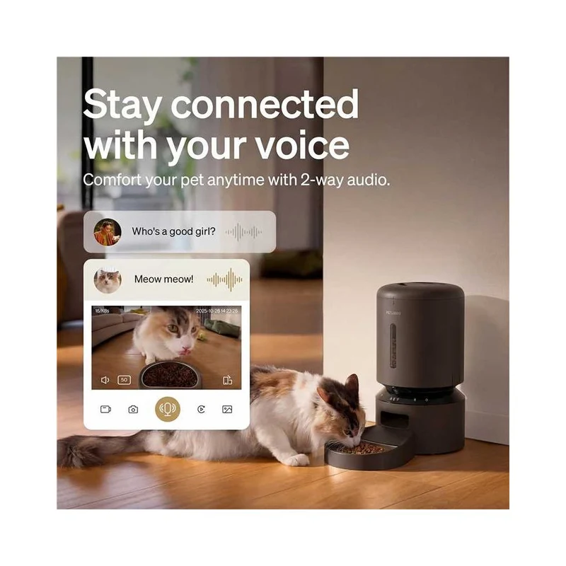 Petlibro Granary Smart Pet Feeder Camera 5L WiFi Coffee