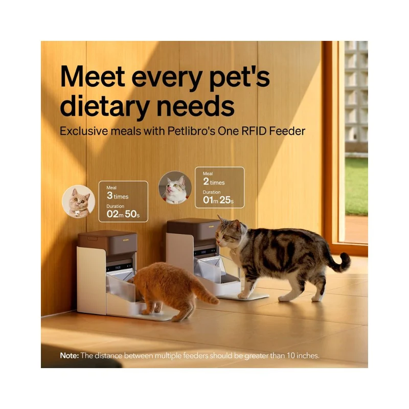 Petlibro One RFID Smart Feeder 3L WiFi Automatic Cat Feeder Coffee