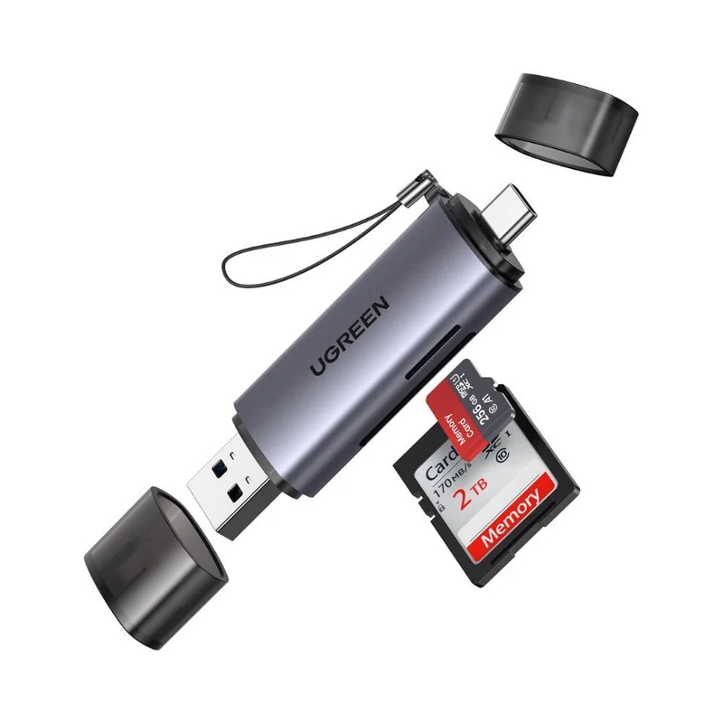 UGREEN USB-C SD/MicroSD Card Reader - 5Gbps
