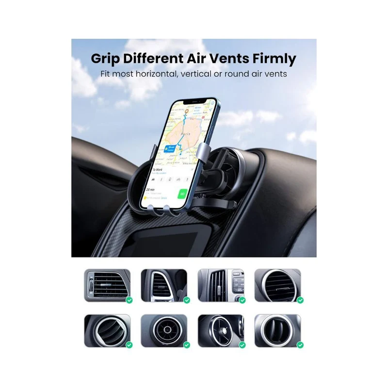 UGREEN Car Phone Gravity Vent Mount 4.7–7.0" Phones