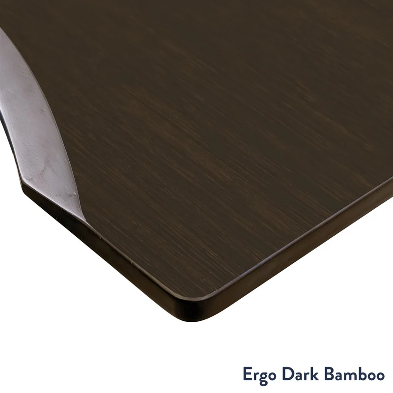 Desky Dual Ergo Edge Sit Stand Desk 120cm Black Desktop and Matte Black Frame