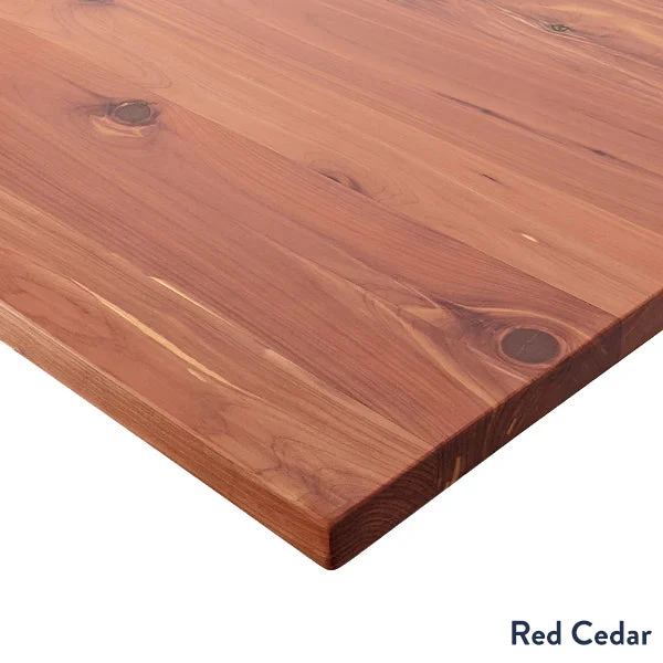 Desky Dual Softwood Sit Stand Desk 180cm Red Cedar Desktop and Matte Black Frame