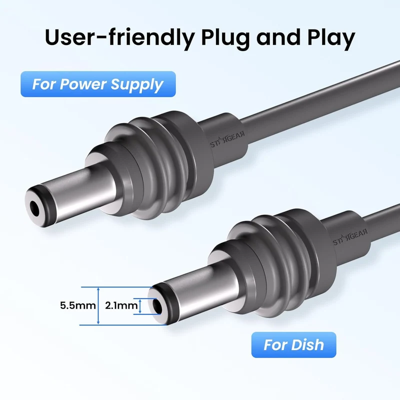 STARGEAR Mini DC Power Cable Starlink Mini Weatherproof Outdoor Gray 5m