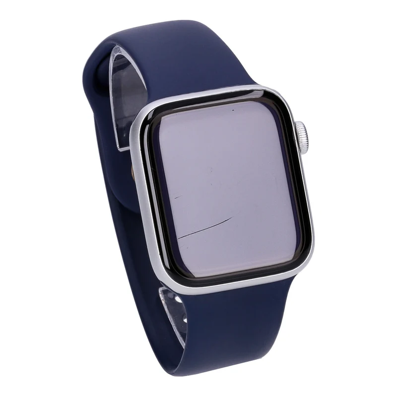 Apple Watch SE 44mm GPS Silber Aluminiumgehäuse mit Sportarmband Abyss Blue