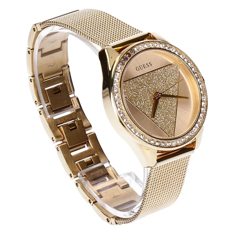 Guess Damen Analog Armbanduhr W1142L Goldfarben
