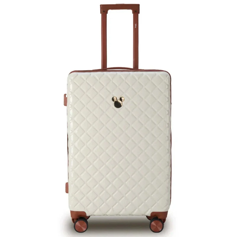 Disney Mickey 66 cm 4-Wheel Spinner Suitcase - Ivory / Tan