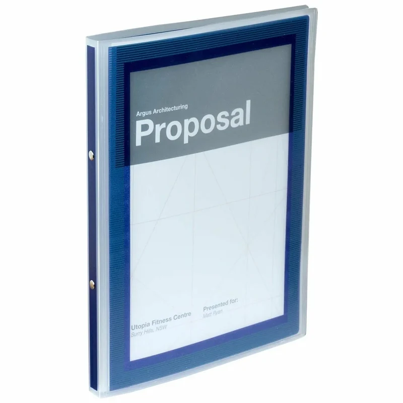 Avery 15766 Flexi-View Binder Folder 2 Ring 12.7mm A4 Blue 12 Pack