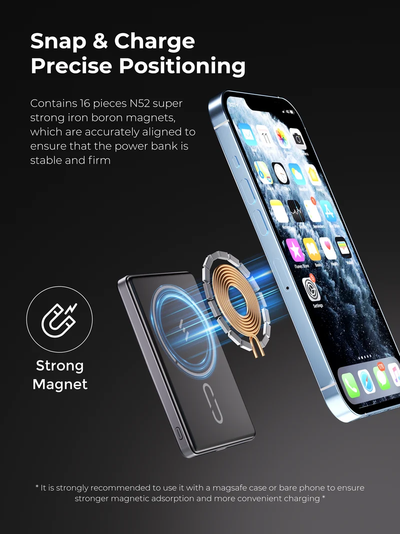 ZLOS 5000mAh 15W Ultra-Thin Mini Power Bank