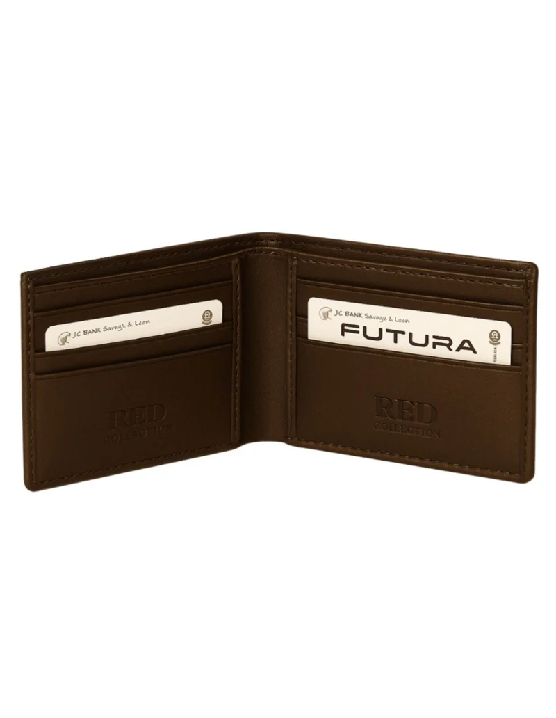 Futura Mens RFID Protected Slim Genuine Leather Wallet - Tan