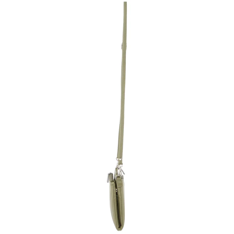 Pierre Cardin Ladies Cross Body Bag Leather Clutch Shoulder Sling Womens - Sage