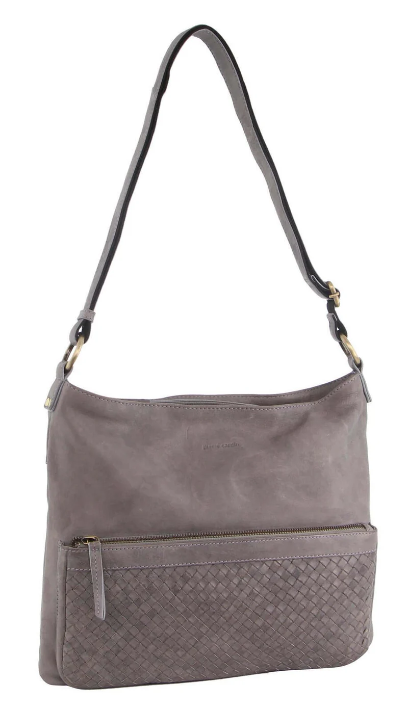 Pierre Cardin Womens Woven Leather Backpack + Cross-Body Bags 3Pc Set (Sky Blue)